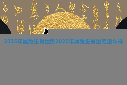 2025年属兔生肖运势_2025年属兔生肖运势怎么样