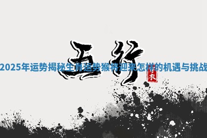 2025年运势揭秘生肖运势猴将迎来怎样的机遇与挑战