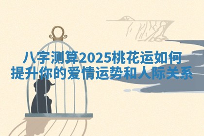 八字测算2025桃花运如何提升你的爱情运势和人际关系