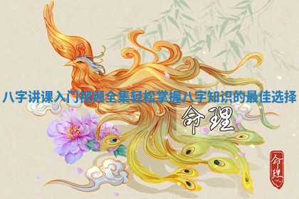 八字讲课入门视频全集 轻松掌握八字知识的最佳选择