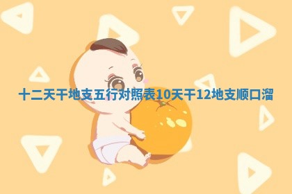 十二天干地支五行对照表_10天干12地支顺口溜