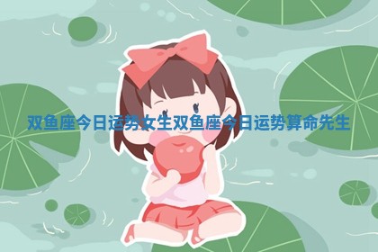 双鱼座今日运势女生_双鱼座今日运势算命先生