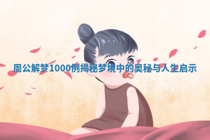 周公解梦1000例揭秘梦境中的奥秘与人生启示