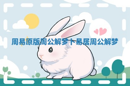 周易原版周公解梦 卜易居周公解梦