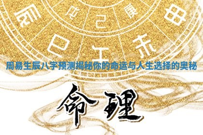 周易生辰八字预测揭秘你的命运与人生选择的奥秘