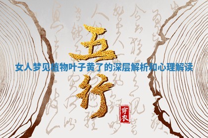 女人梦见植物叶子黄了的深层解析和心理解读 女人梦见植物叶子黄了的深层解析和心理解读