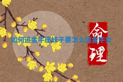 如何追金牛座妹子_要怎么追金牛女