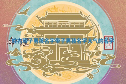 姓名带子男孩名字 带子男孩名字大气的名字