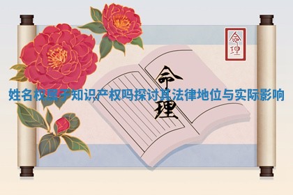 姓名权属于知识产权吗探讨其法律地位与实际影响
