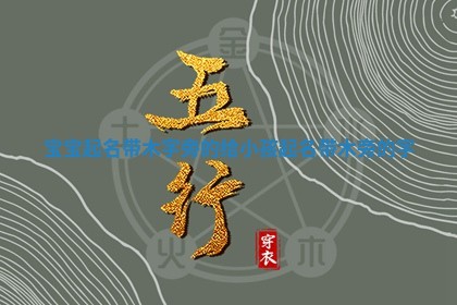 宝宝起名带木字旁的 给小孩起名带木旁的字