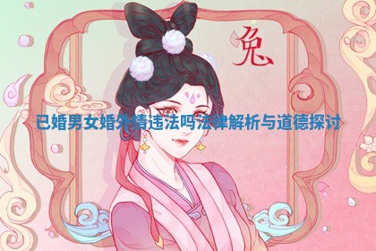 已婚男女婚外情违法吗法律解析与道德探讨