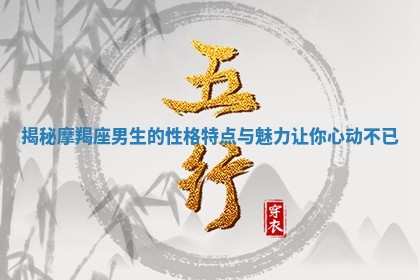 揭秘摩羯座男生的性格特点与魅力让你心动不已