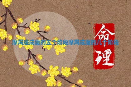 摩羯座成魔的五个阶段_摩羯成魔的几个阶段