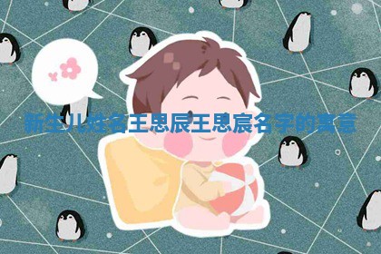 新生儿姓名王思辰_王思宸名字的寓意