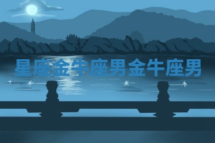 星座金牛座男_金牛座男