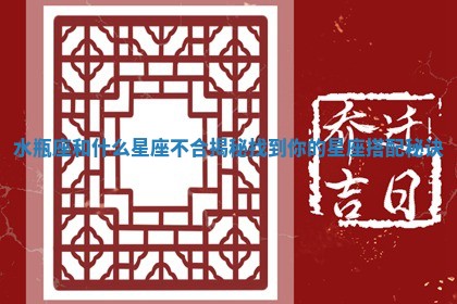 水瓶座和什么星座不合揭秘 找到你的星座搭配秘诀