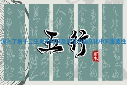 深入了解十二生肖的知识及其在中国文化中的重要性