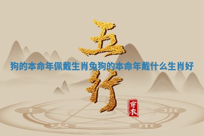 狗的本命年佩戴生肖兔_狗的本命年戴什么生肖好
