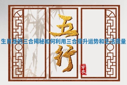 生肖龙的三合揭秘 如何利用三合提升运势和生活质量